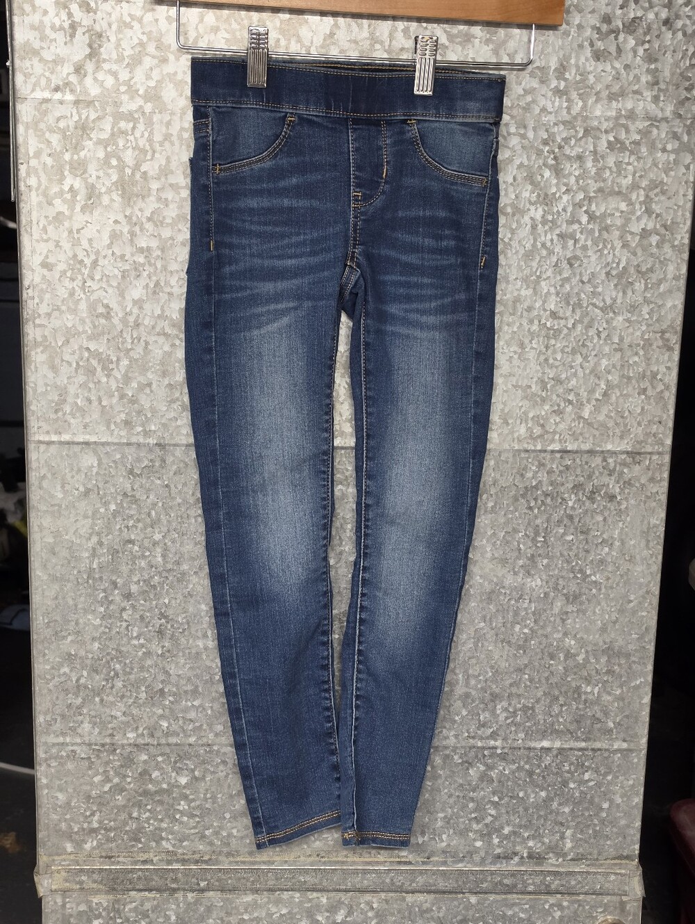 SO Kohls Skinny Jeans Stretch Denim Dark Blue Girls 7 - 2022
